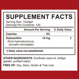 Cacukn Astaxanthin softgels displayed with ingredients