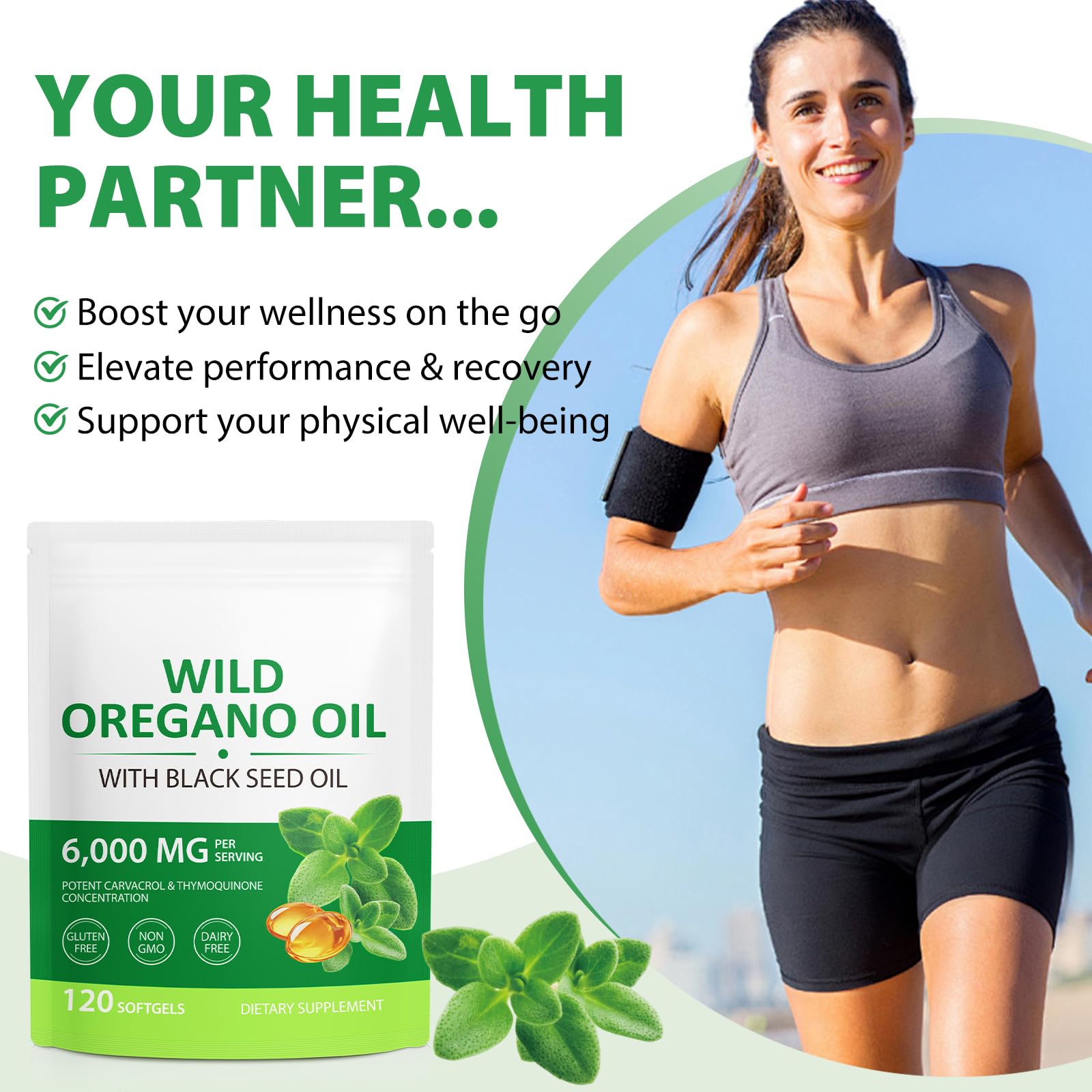 Cacukn Oil of Oregano Capsules with Black Seed Oil packaging