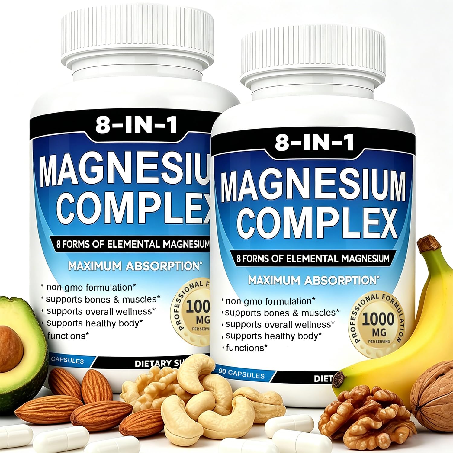 caicieter Magnesium Supplement 8-Form Blend front view