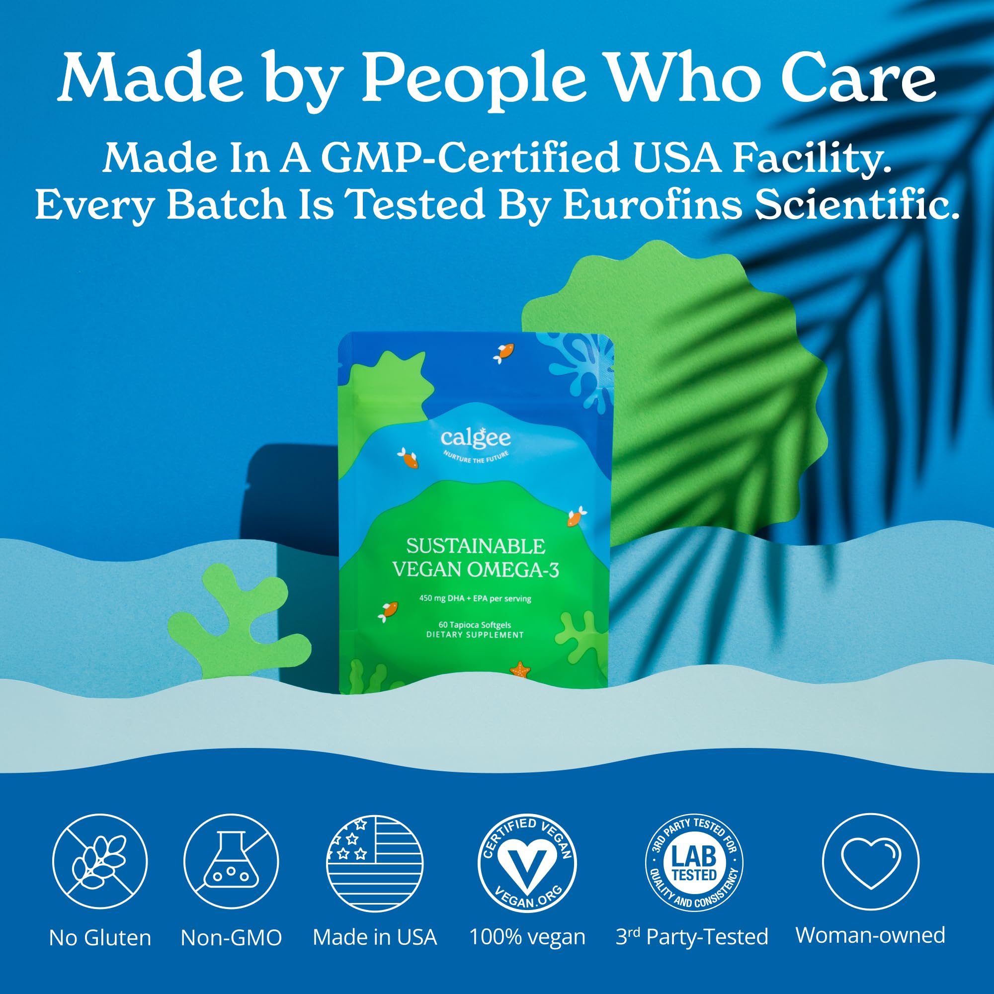 Calgee Omega-3 Algal Oil Supplement in a lifestyle setting
