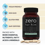 California Basics Zero for Him Psyllium Husk Fiber Capsules with packaging