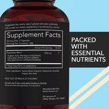 California Basics Zero for Him Vegan Psyllium Husk Capsules bottle side view