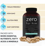 California Basics Zero for Him Vegan Psyllium Husk Capsules with chia and flax seeds
