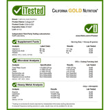California Gold Nutrition Collagen Peptides 490g back view