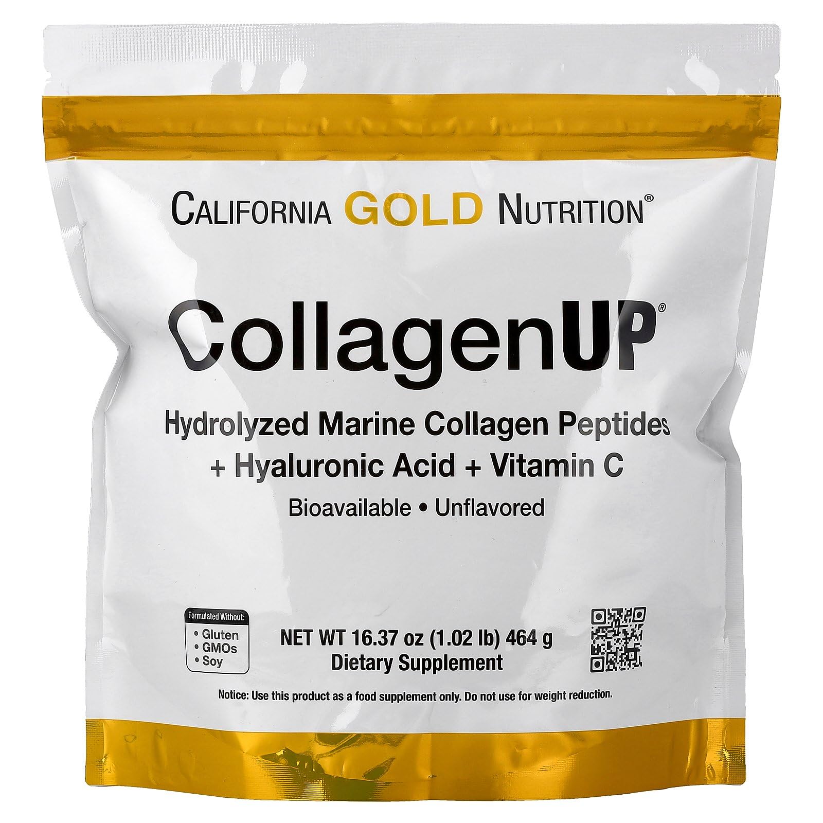 California Gold Nutrition Collagen Peptides 490g front view