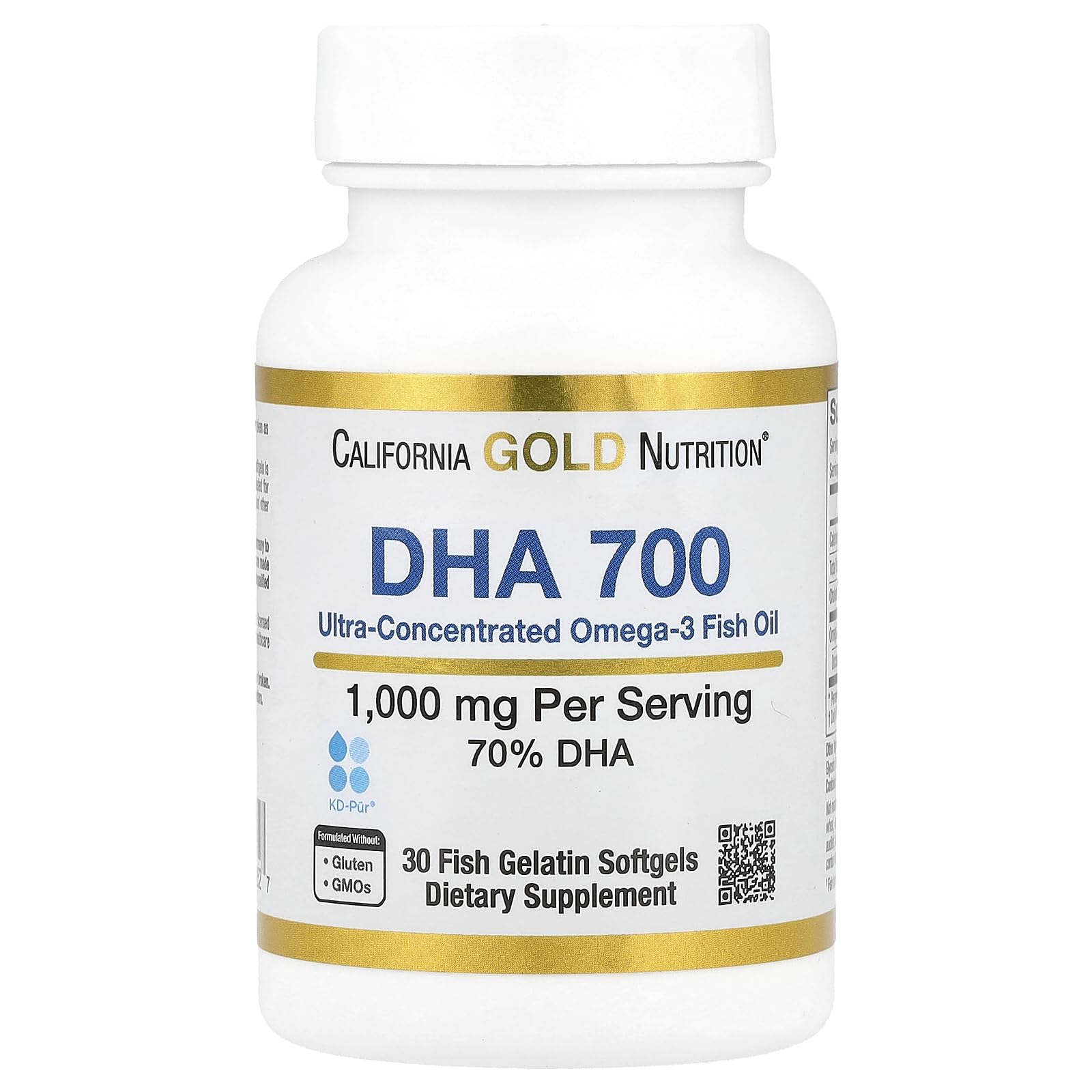 California Gold Nutrition Fish Oil Supplement front view