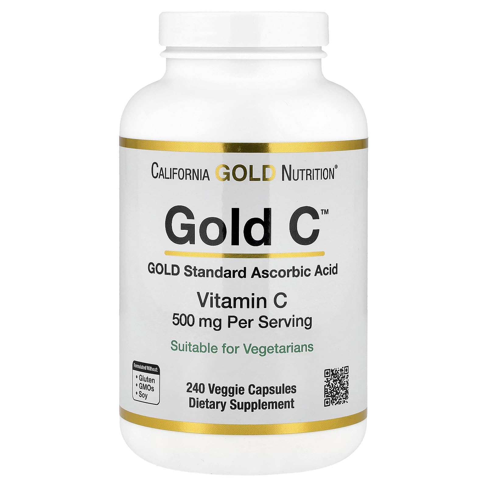 California Gold Nutrition Vitamin C Supplement front view
