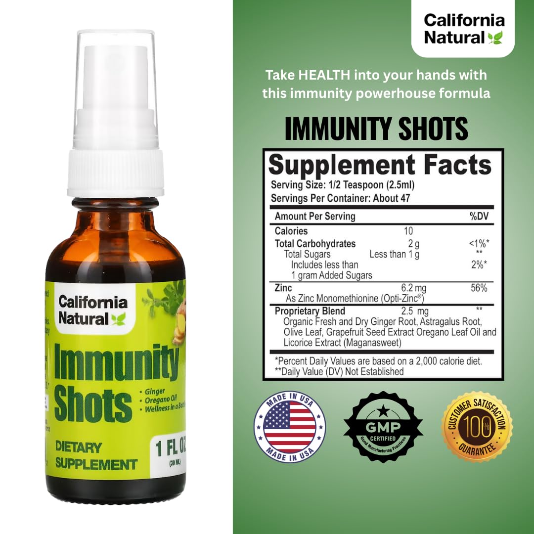 California Natural Ginger Spray side view showing spray nozzle