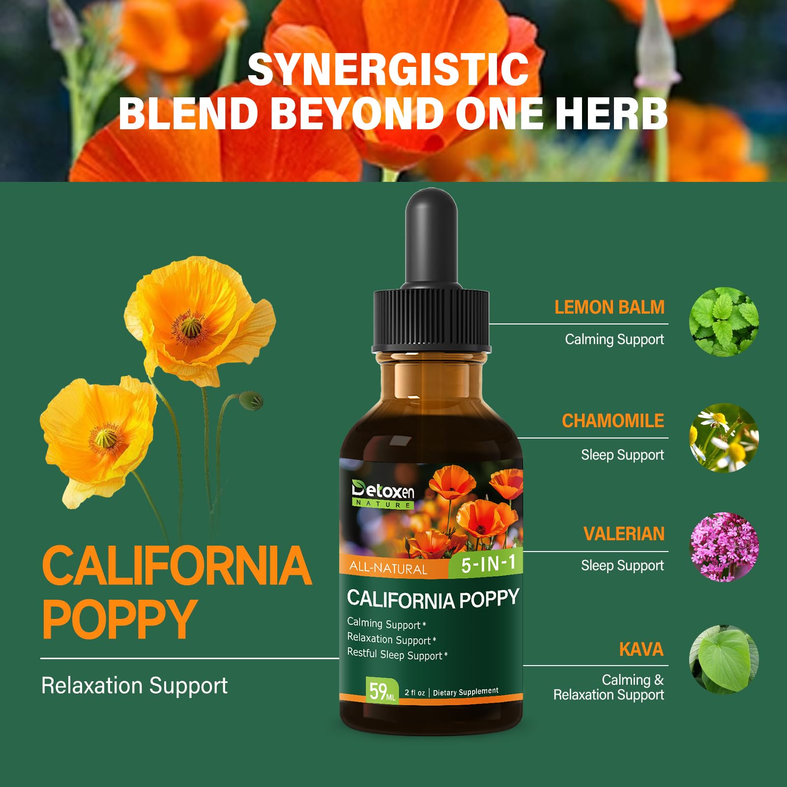 California Poppy Drops 145g with dropper