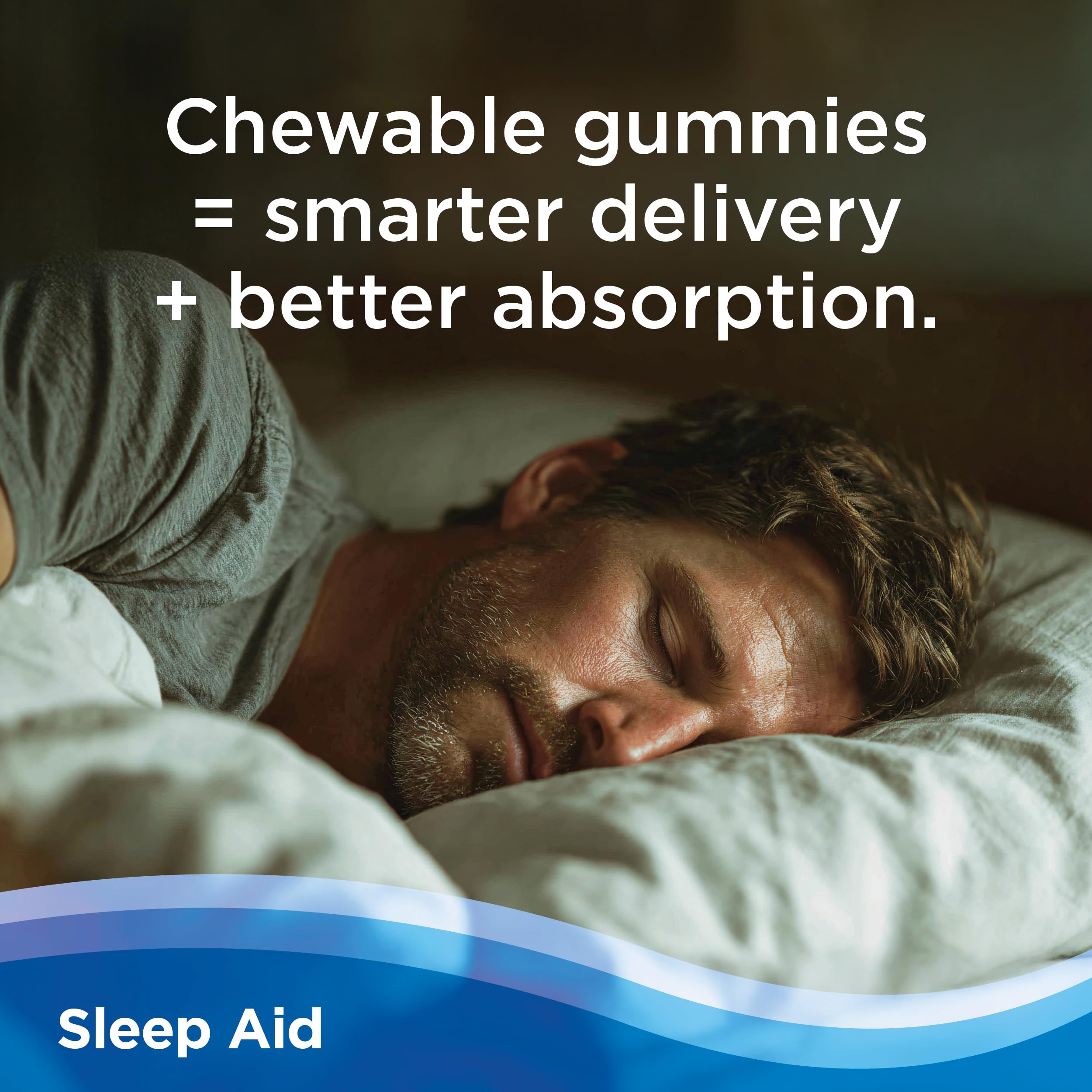 CalmCo Adult Sleep Aid Chewable Gels ingredients list on packaging