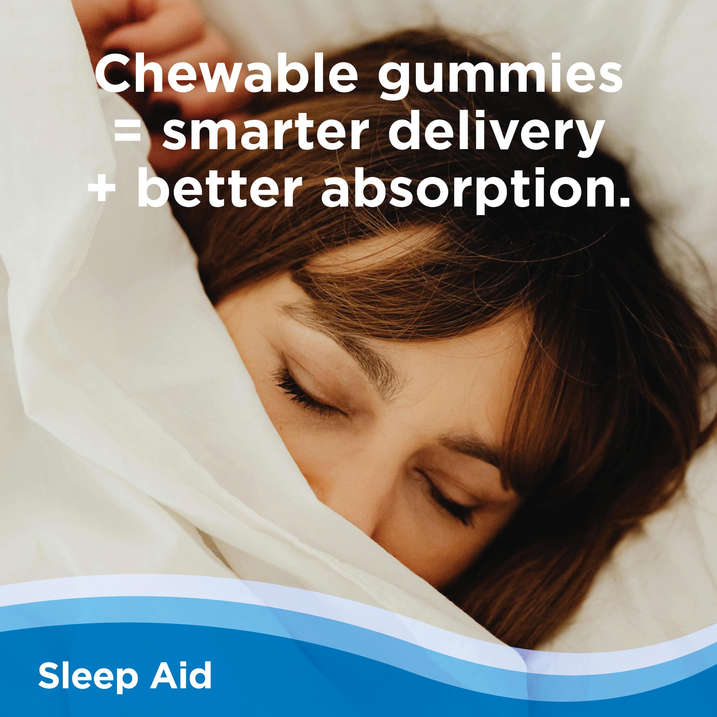 CalmCo Adult Sleep Aid Chewable Gels with a travel bag