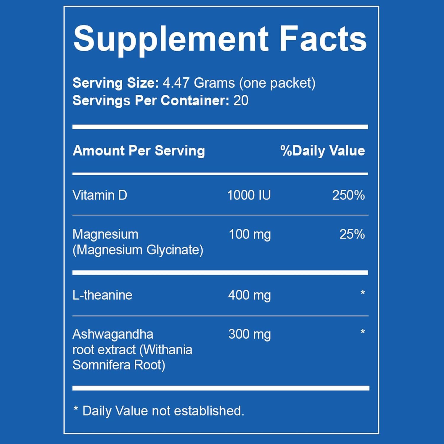 Calmify Magnesium Supplement side view showing ingredients