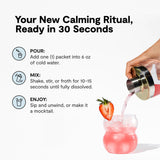 Calming Co. Ü daily wellness 2.0 Powder Drink Mix Mixed Berry stick pack opened
