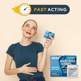 CALMOUR Anti Gas Relief Strips mint flavour strips in hand