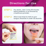 CALMOUR Melatonin Sleep Strips 30 count display