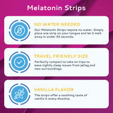 CALMOUR Melatonin Sleep Strips individual strip close-up