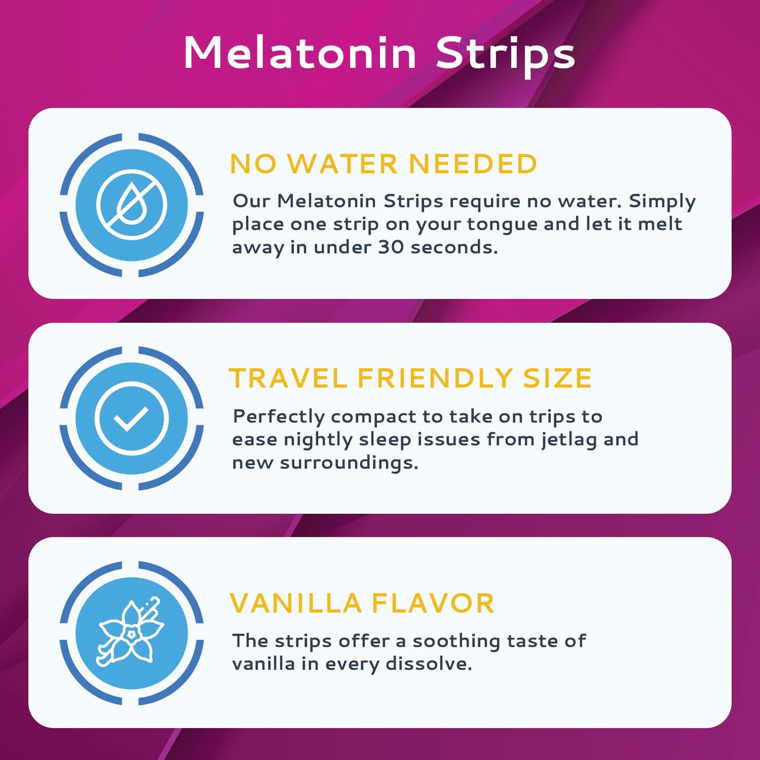 CALMOUR Melatonin Sleep Strips individual strip close-up
