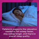 CALMOUR Melatonin Sleep Strips on a travel bag
