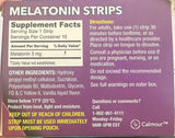 CALMOUR Melatonin Strips 3mg back packaging view