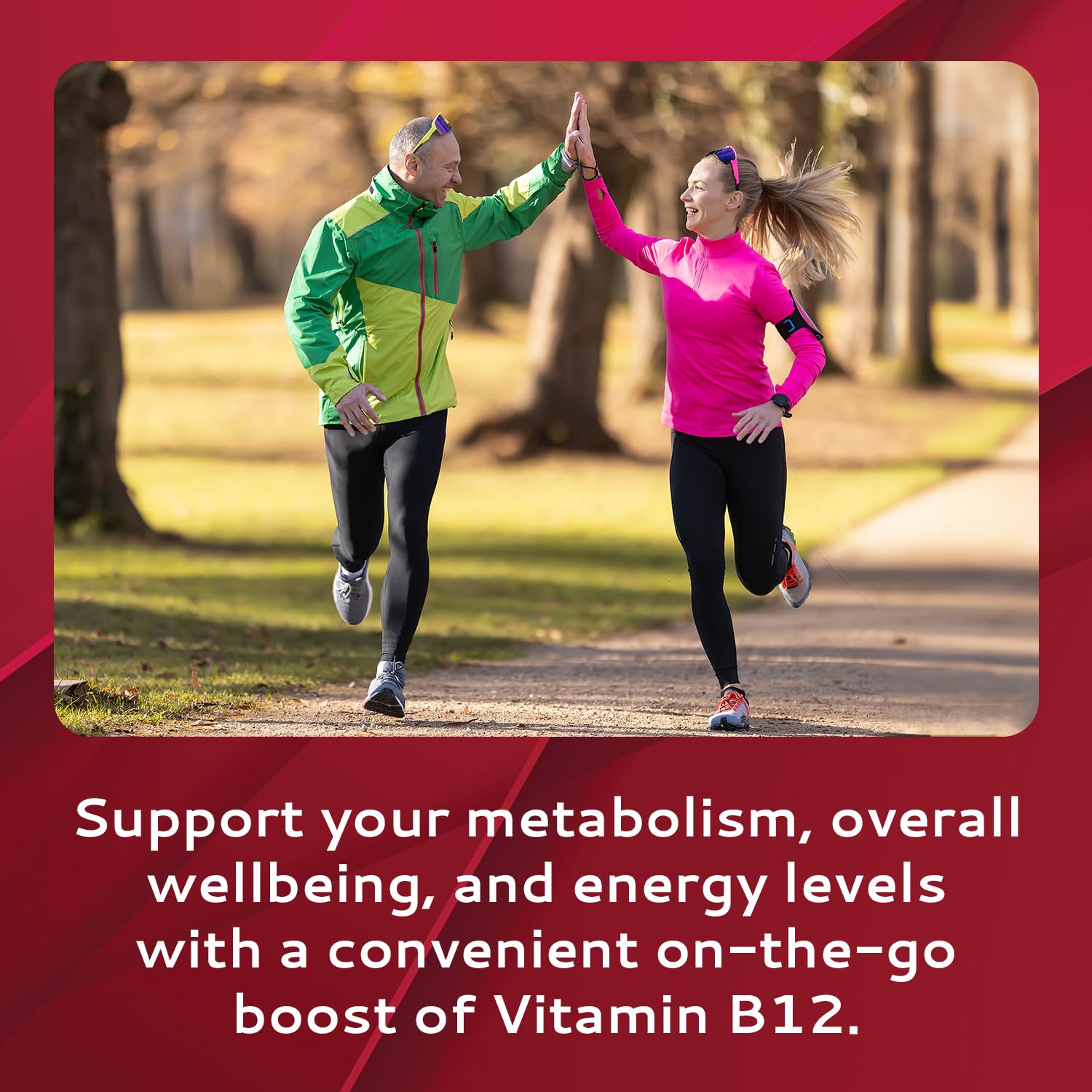 CALMOUR Vitamin B12 Strips on a table with mint leaves