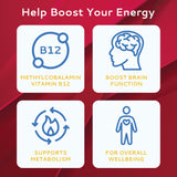 CALMOUR Vitamin B12 Strips showing dosage information
