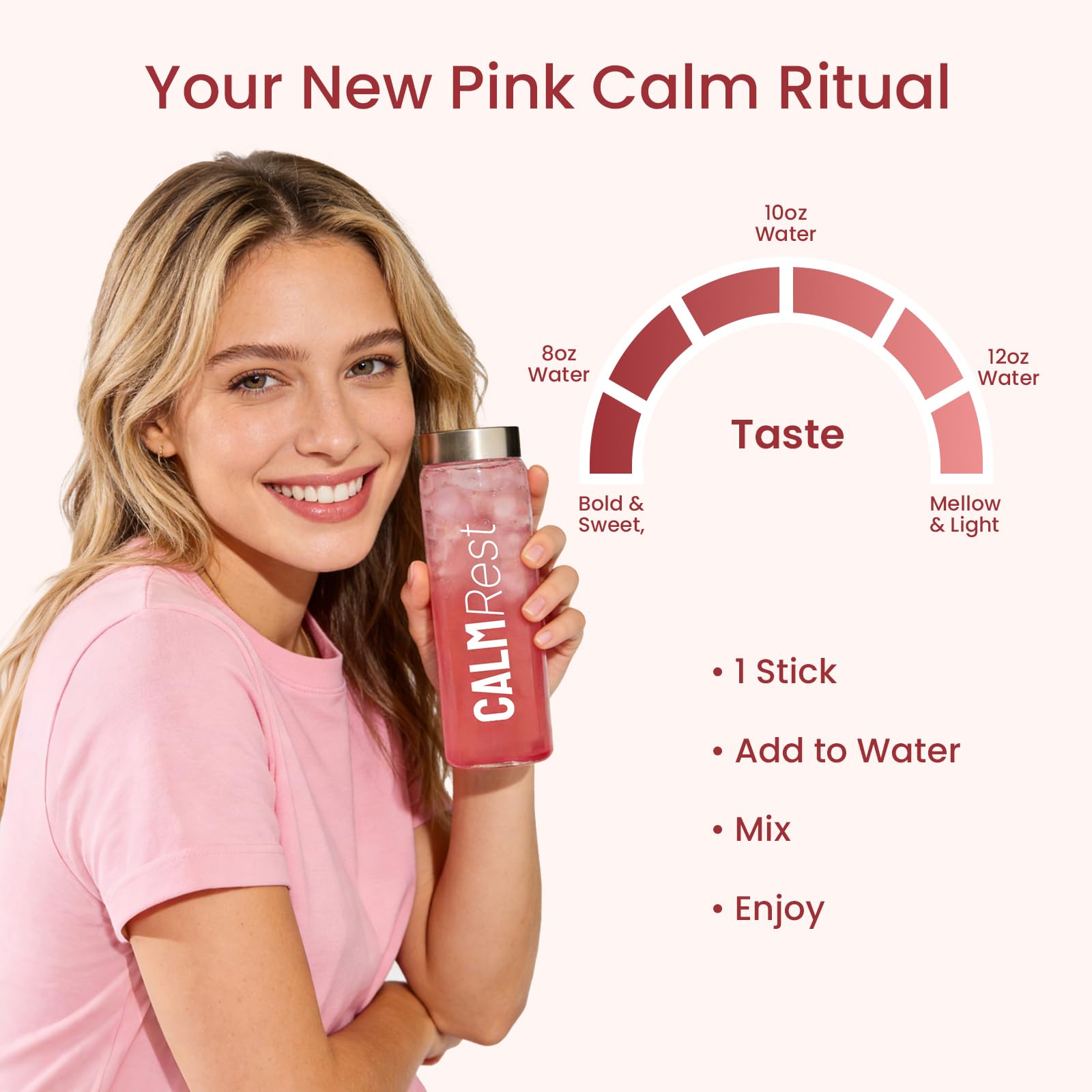 CalmRest Magnesium Powdered Drink Mix nutritional information