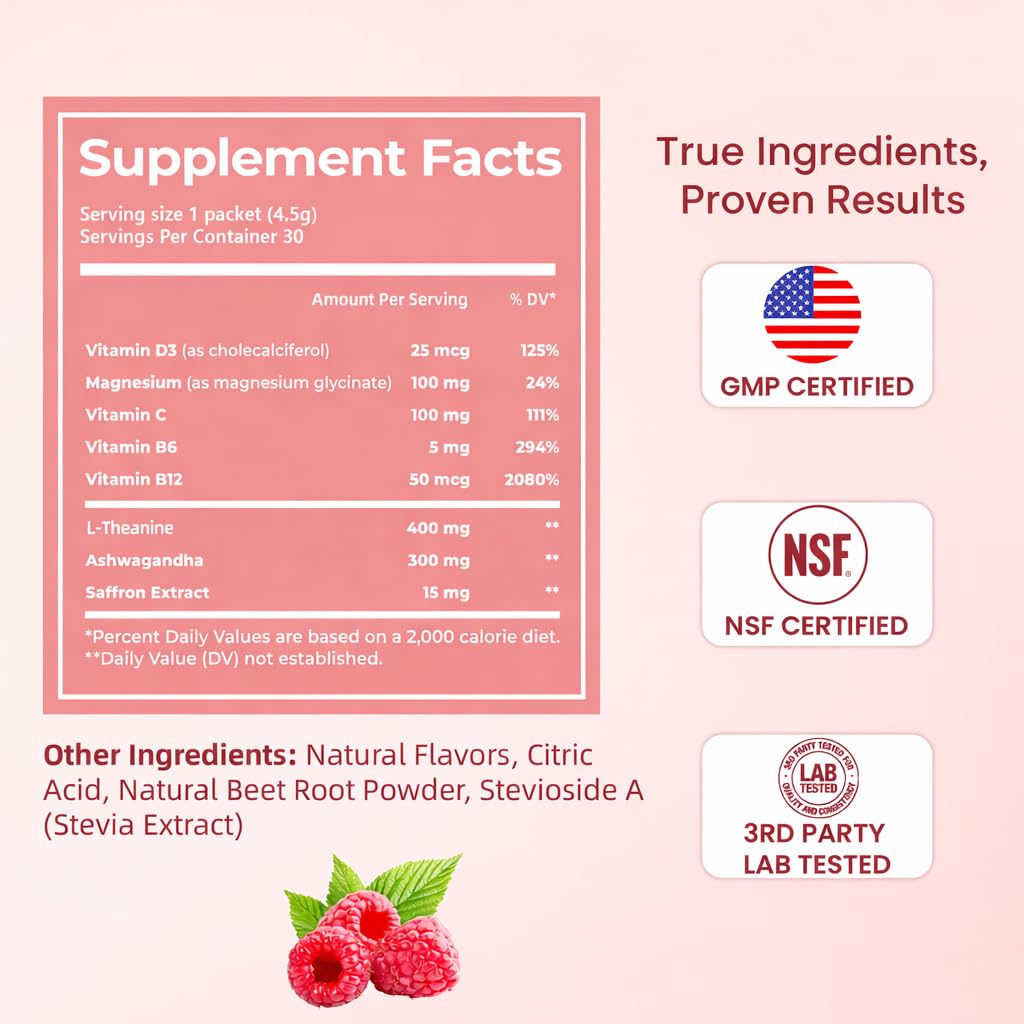 CalmRest Magnesium Powdered Drink Mix stick in glass