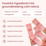 CalmRest Magnesium Powdered Drink Mix stick with water