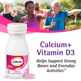 Caltrate 600 Plus D3 calcium supplement tablet close-up