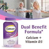 Caltrate 600 Plus D3 Plus Minerals Calcium Supplement Tablets bottle side view