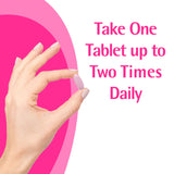 Caltrate calcium tablets arranged in a row