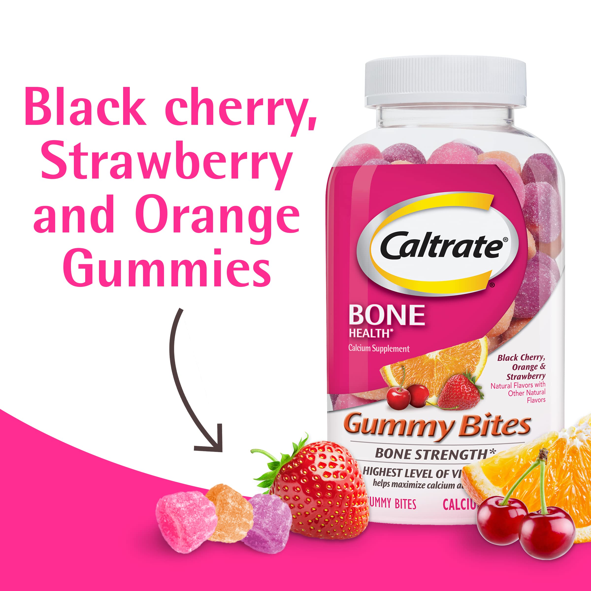 Caltrate Gummy Bites 500 mg Calcium and Vitamin D gummy bites assortment