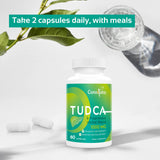 Canarata TUDCA Complex Milk Thistle 1000mg product on a kitchen counter