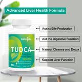 Canarata TUDCA Complex Milk Thistle 1000mg with a measuring spoon