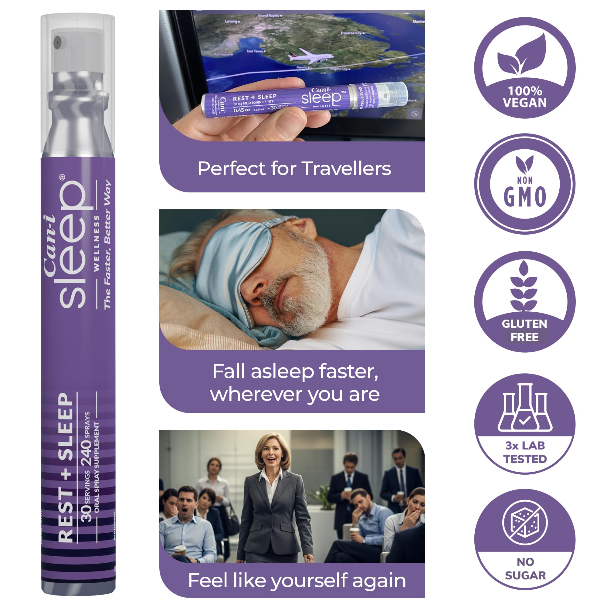 Cani Brands Fast-Acting Melatonin Spray mint taste description