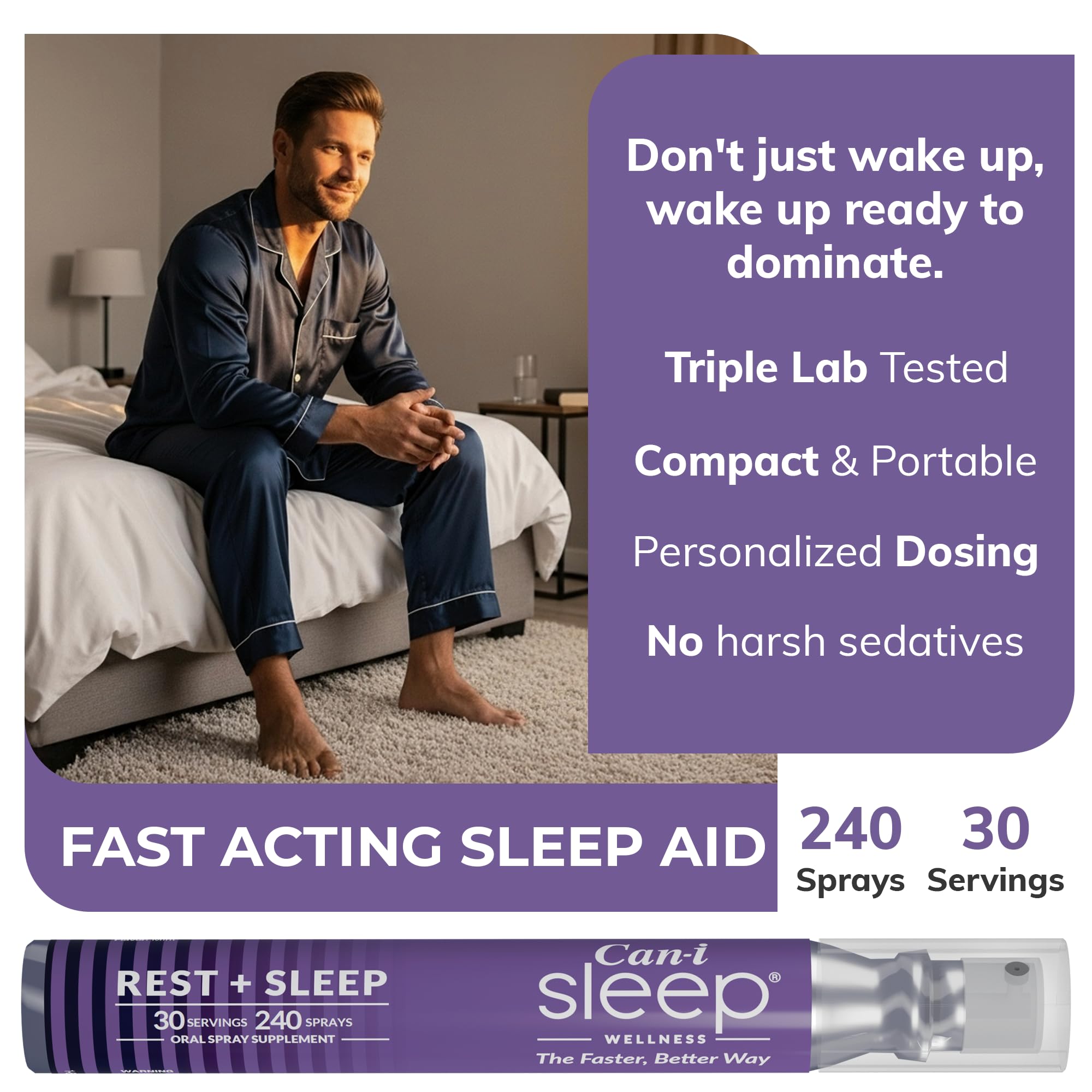 Cani Brands Fast-Acting Melatonin Spray with dosage instructions
