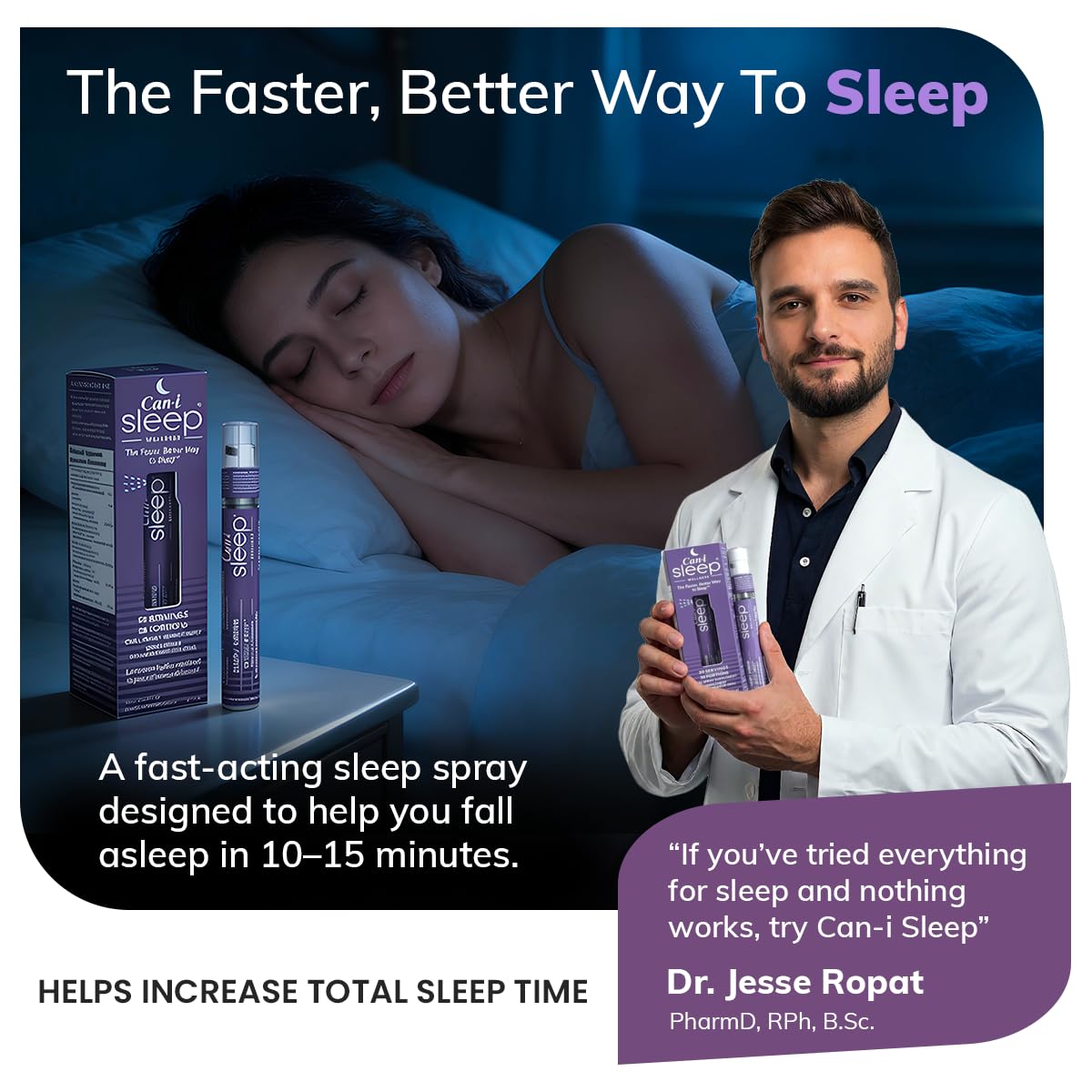 Cani Brands Feel Amazing Sleep Spray side view showing nozzle