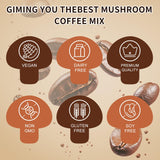 CANLIST 9 in 1 Mushroom Coffee Powder spoonful on a wooden table