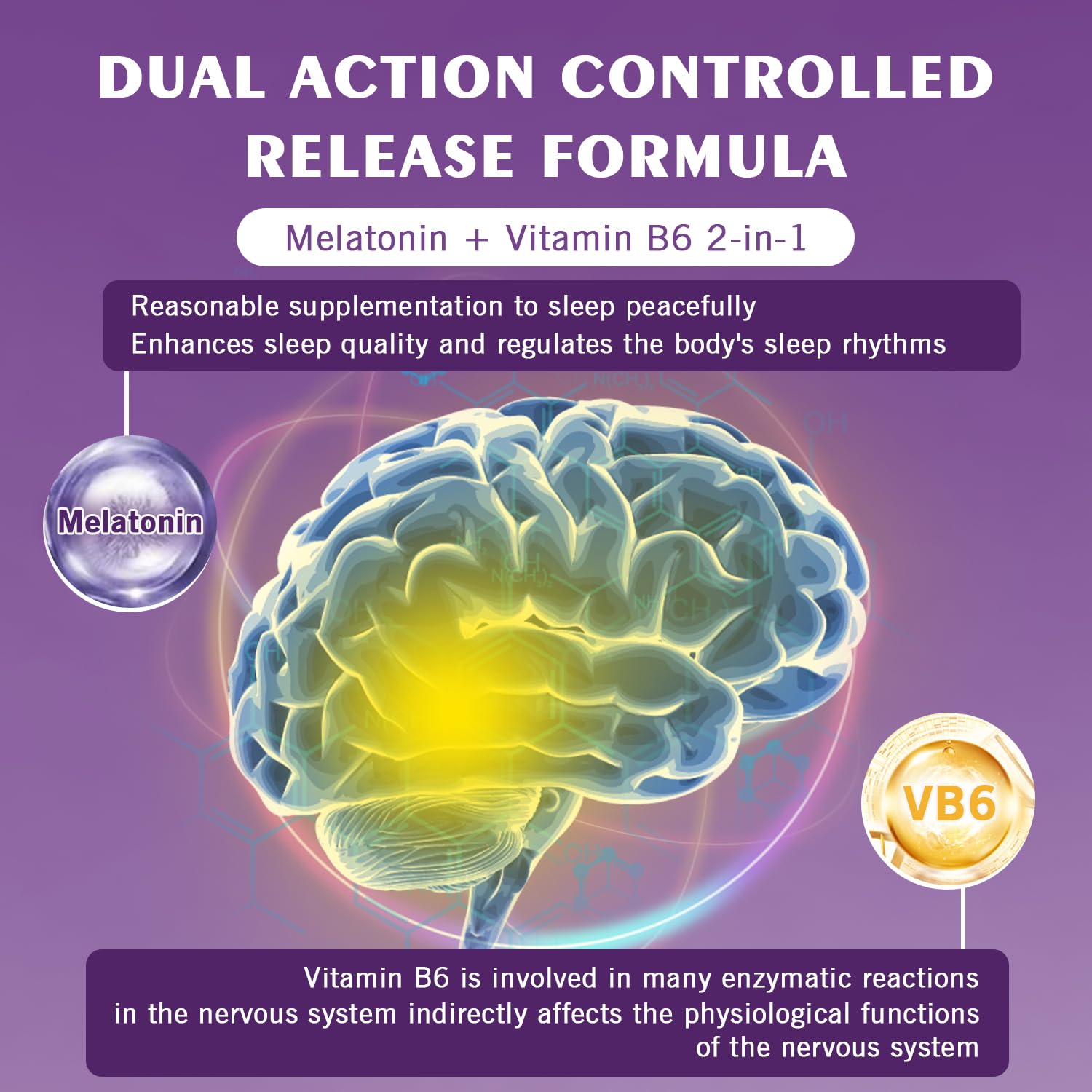 CANLIST Melatonin 10mg Tablets back view