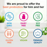 CANLIST Probiotics 120 Billion CFUs 18 Strains back view