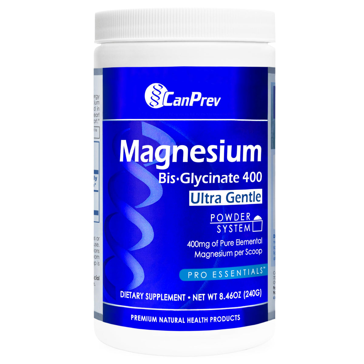 CanPrev Magnesium Bis-Glycinate Powder 400mg front view