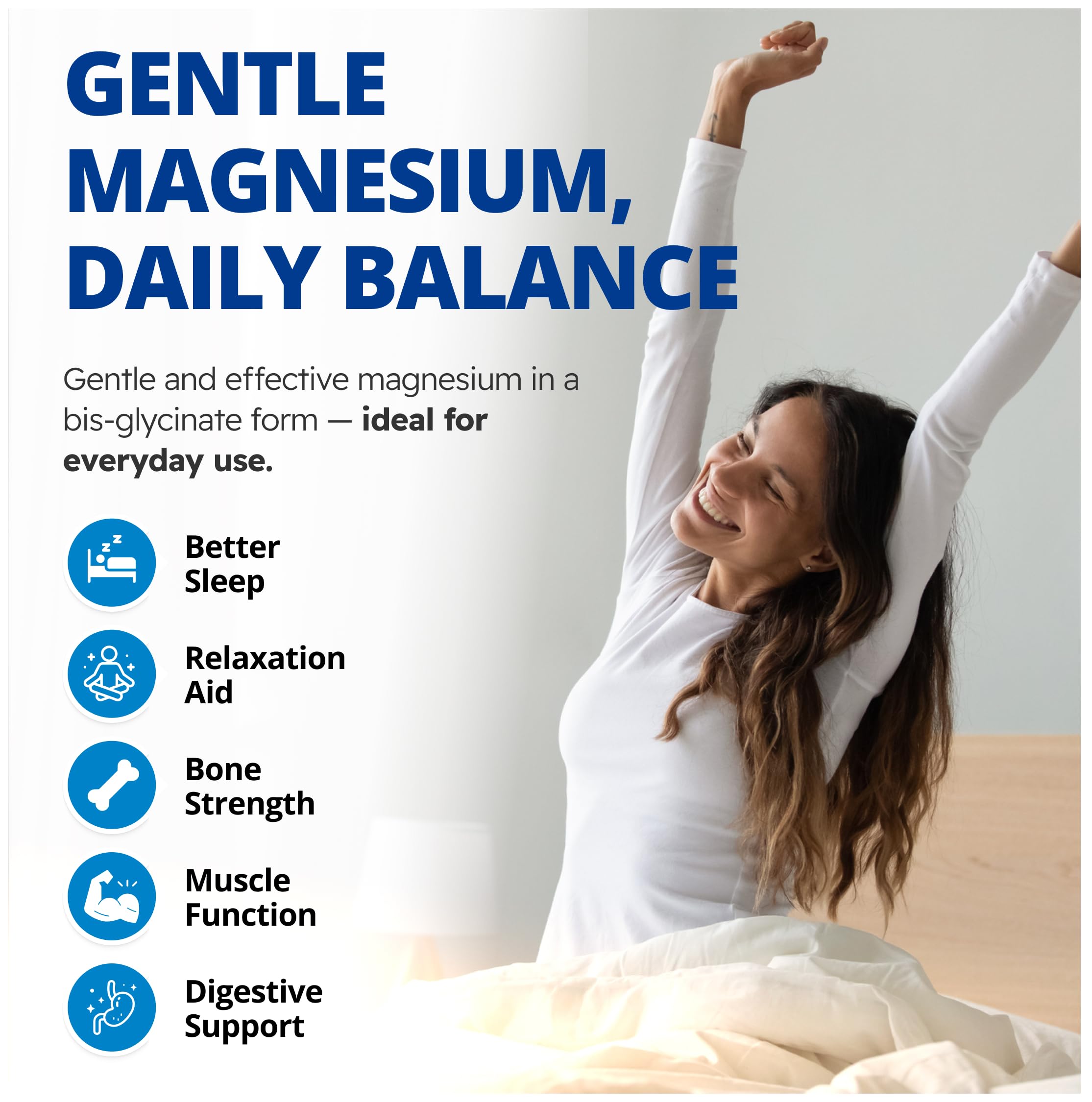 CanPrev Magnesium BisGlycinate 200mg capsules side view
