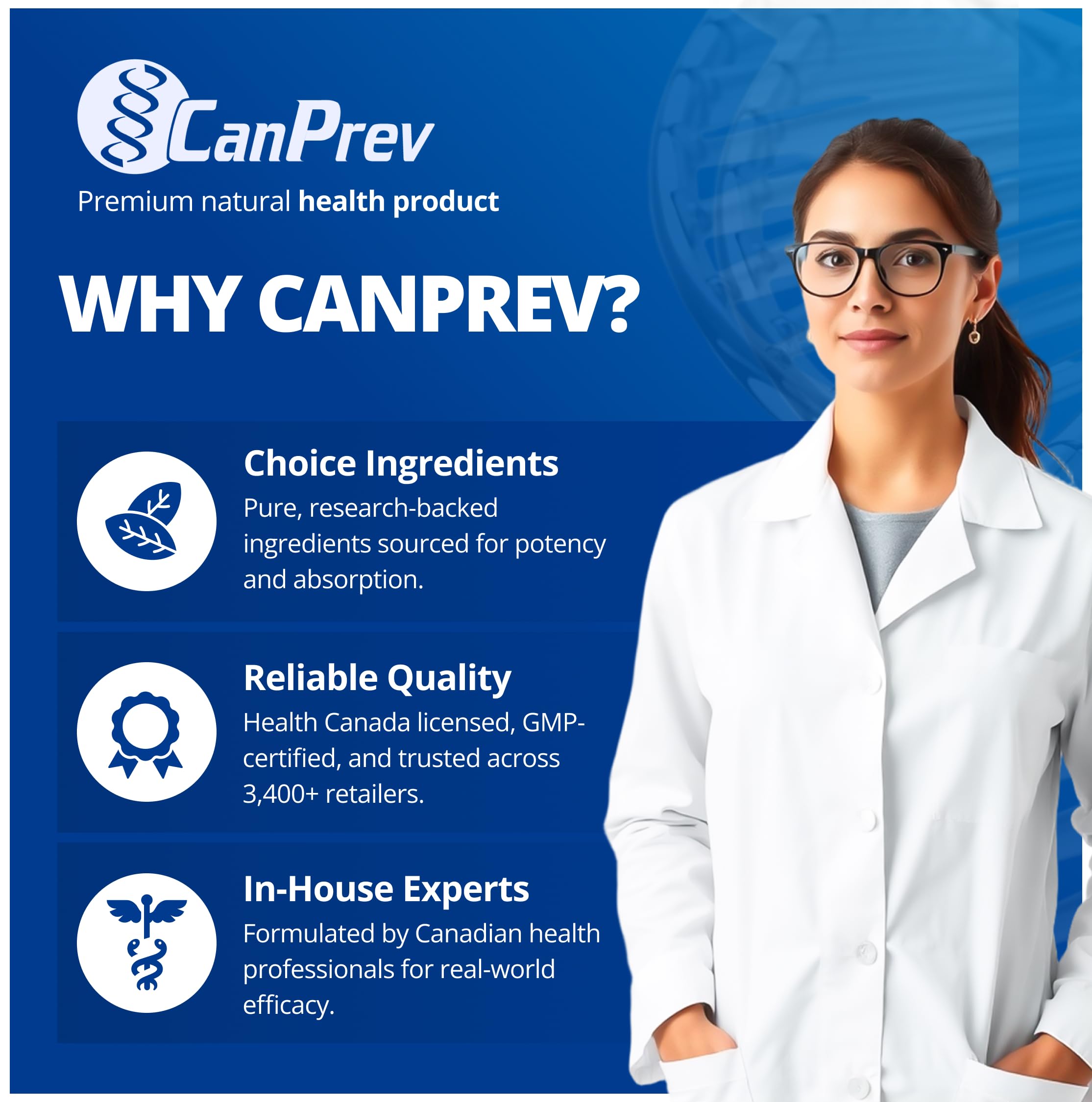 CanPrev Magnesium BisGlycinate 200mg capsules with ingredients list