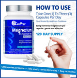 CanPrev Magnesium Glycinate Capsules 80mg on a wooden table