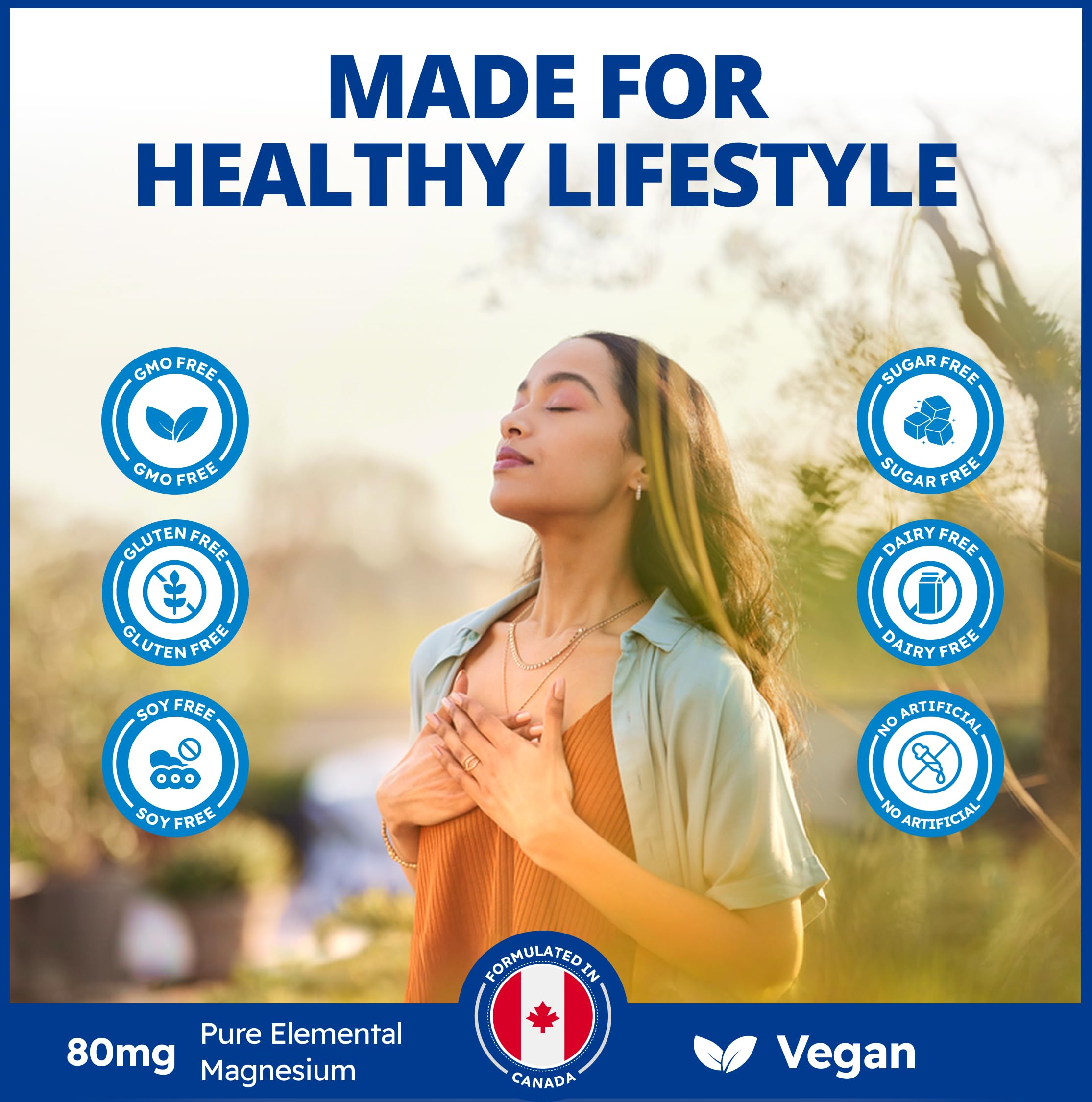 CanPrev Magnesium Glycinate Capsules 80mg with measuring spoon