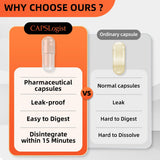 CAPSLogist Size 0 Vegan Empty Capsules filled with powder