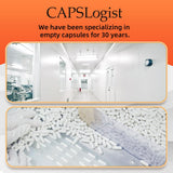 CAPSLogist Size 0 Vegan Empty Capsules packaging