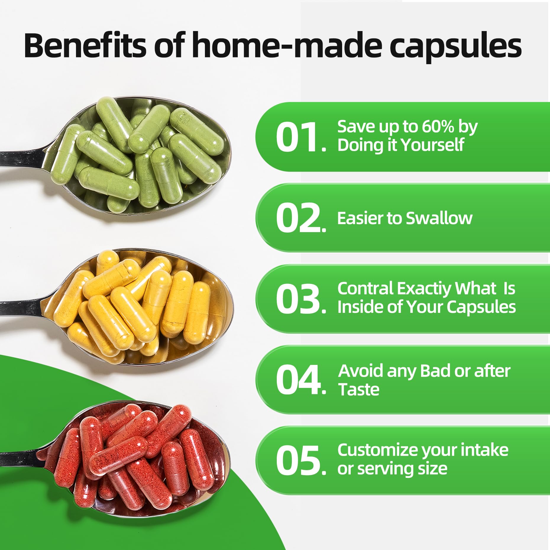 CAPSLogist Size 000 Vegan Empty Capsules stacked