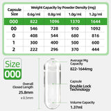 CAPSLogist Size 000 Vegan Empty Capsules with filling machine