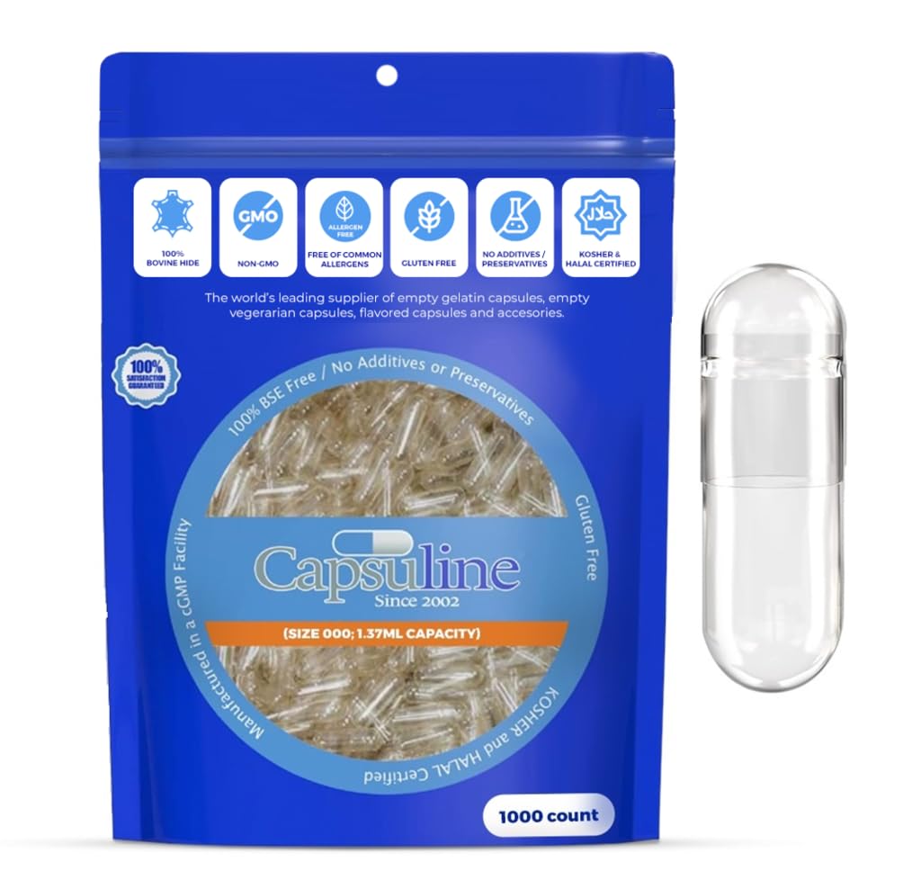 Capsuline Empty Gelatin Capsules 000 showing Farma Loc technology